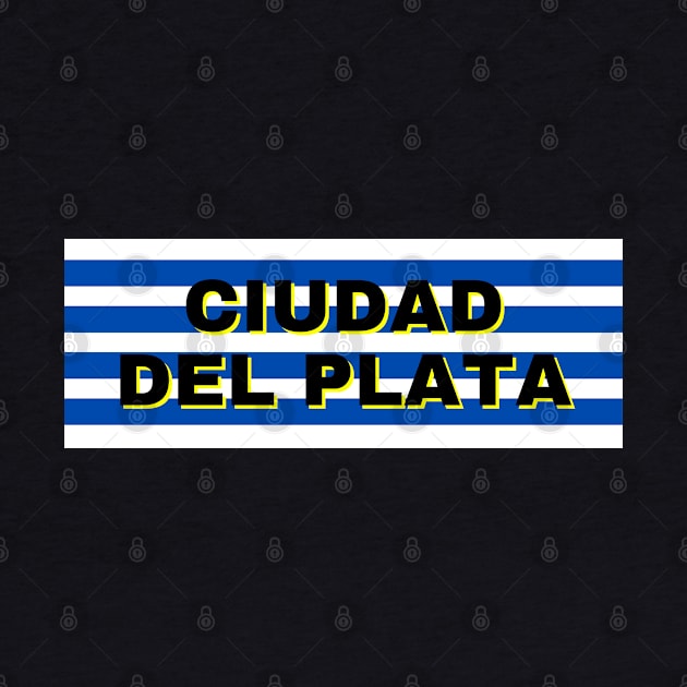Ciudad del Plata in Uruguay Flag Stripes by aybe7elf